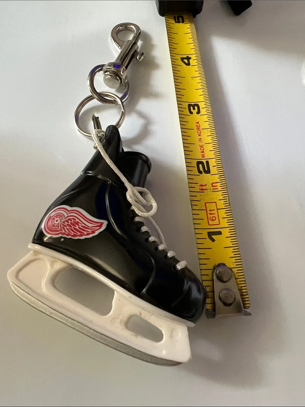 Hockey Skate Keychain Set - Red & Black